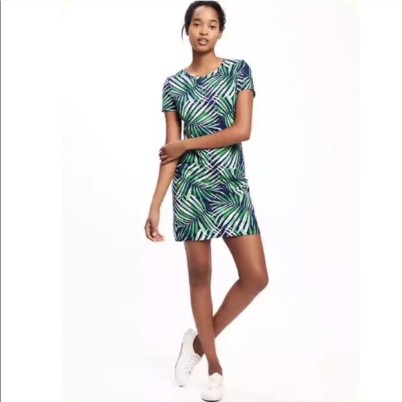 old navy palm leaf dress